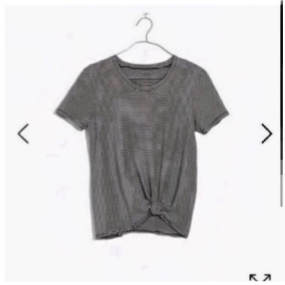 NWT MADEWELL STRIPED KNOT FRONT TEE